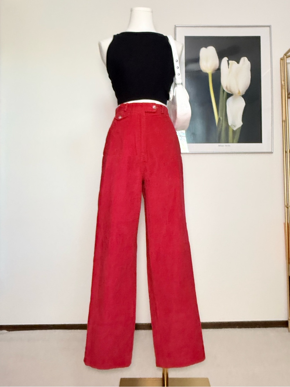 Vintage The Individualist Nordstrom Coduroy High Rise Straight Leg Pants 80s 90s